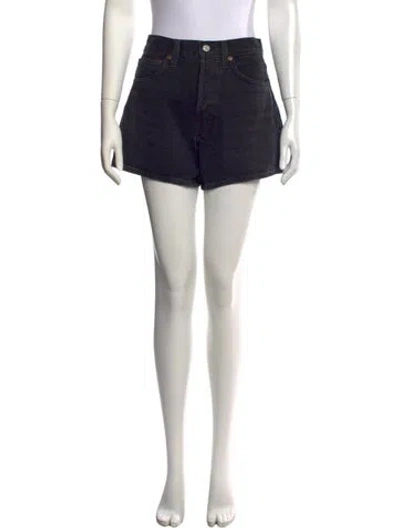 Pre-owned Agolde Mini Shorts In Black