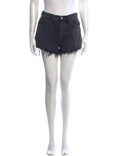 Pre-owned Agolde Mini Shorts In Black