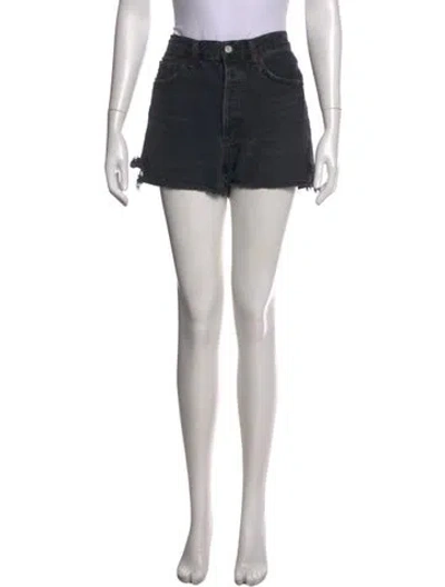 Pre-owned Agolde Mini Shorts In Black