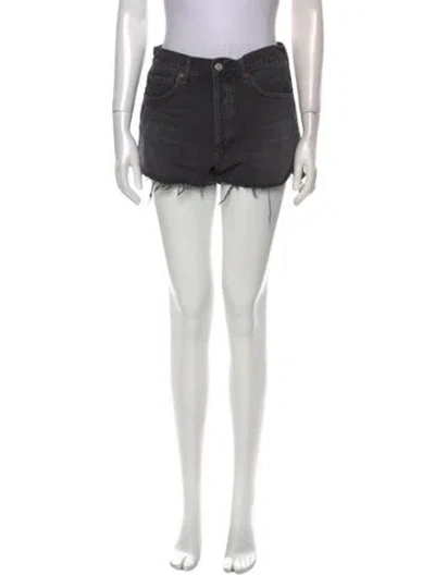 Pre-owned Agolde Mini Shorts In Black
