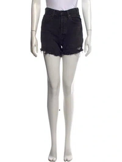 Pre-owned Agolde Mini Shorts In Black