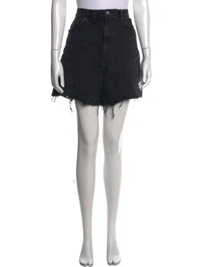 Pre-owned Agolde Mini Shorts In Black