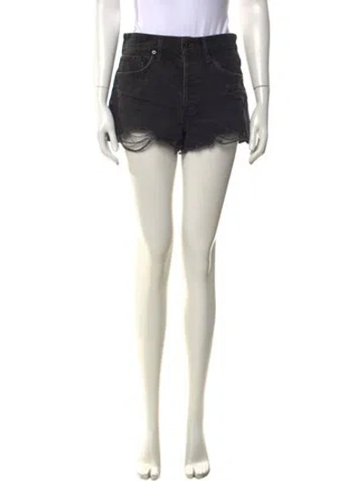 Pre-owned Agolde Mini Shorts In Black