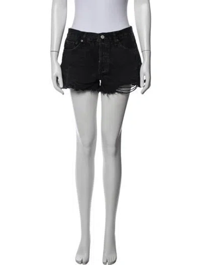 Pre-owned Agolde Mini Shorts In Black