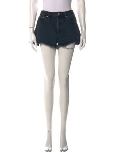 Pre-owned Agolde Mini Shorts In Black