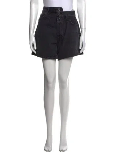 Pre-owned Agolde Mini Shorts In Black