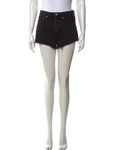 Pre-owned Agolde Mini Shorts In Black