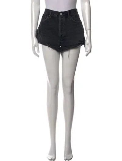 Pre-owned Agolde Mini Shorts In Black