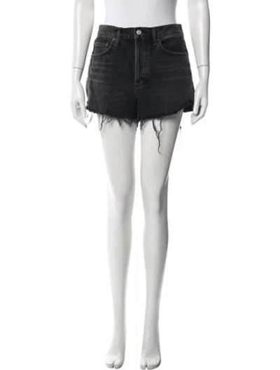 Pre-owned Agolde Mini Shorts In Black