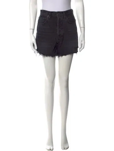 Pre-owned Agolde Mini Shorts In Black