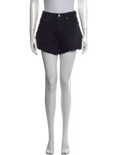 Pre-owned Agolde Mini Shorts In Black