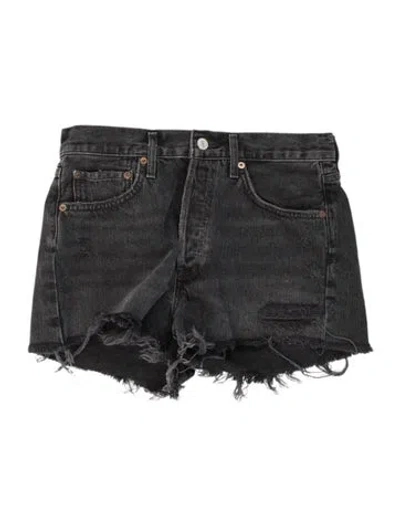 Pre-owned Agolde Mini Shorts In Black