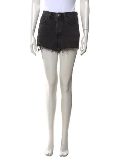 Pre-owned Agolde Mini Shorts In Black
