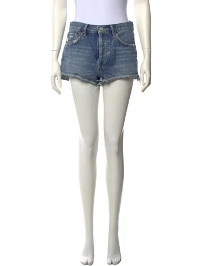 Pre-owned Agolde Mini Shorts In Black