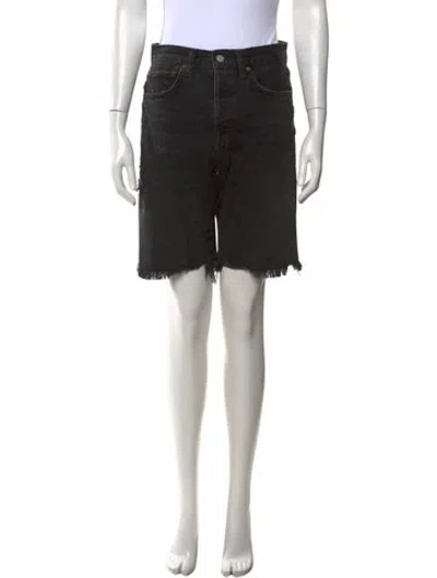 Pre-owned Agolde Mini Shorts In Black