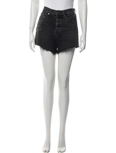 Pre-owned Agolde Mini Shorts In Black