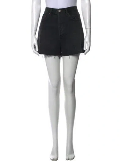 Pre-owned Agolde Mini Shorts In Black