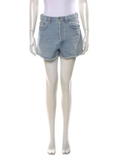 Pre-owned Agolde Mini Shorts In Black