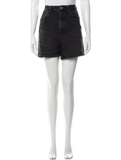 Pre-owned Agolde Mini Shorts In Black