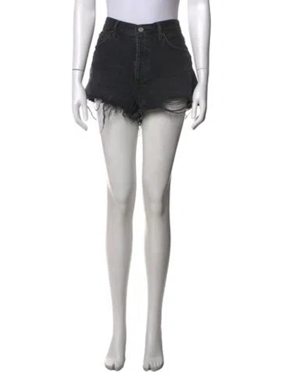 Pre-owned Agolde Mini Shorts In Black