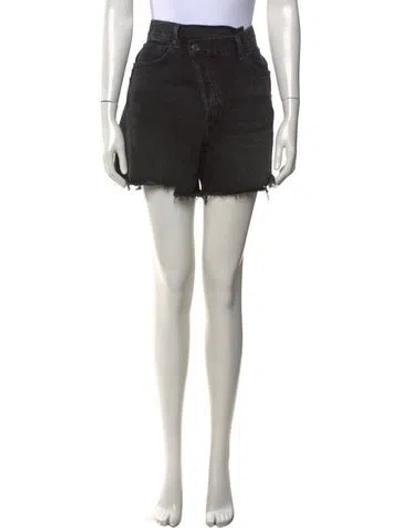 Pre-owned Agolde Mini Shorts In Black