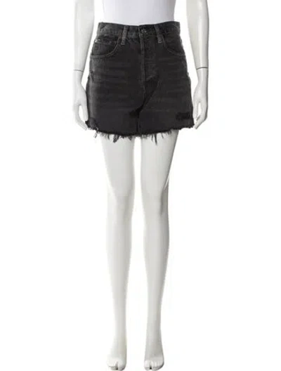 Pre-owned Agolde Mini Shorts In Black