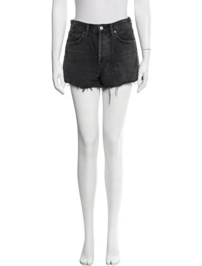 Pre-owned Agolde Mini Shorts In Black