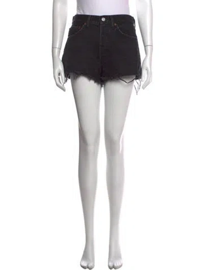 Pre-owned Agolde Mini Shorts In Black