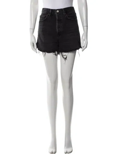 Pre-owned Agolde Mini Shorts In Black