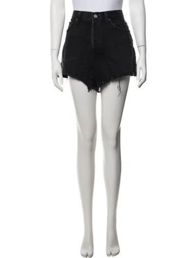 Pre-owned Agolde Mini Shorts In Black