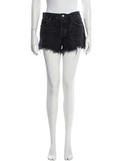 Pre-owned Agolde Mini Shorts In Black/white