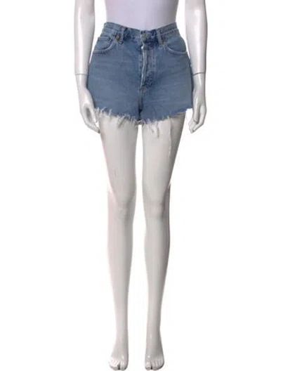 Pre-owned Agolde Mini Shorts In Blue