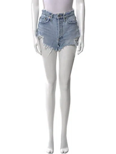 Pre-owned Agolde Mini Shorts In Blue