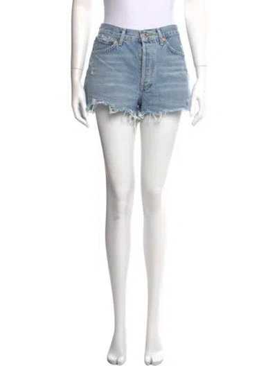 Pre-owned Agolde Mini Shorts In Blue