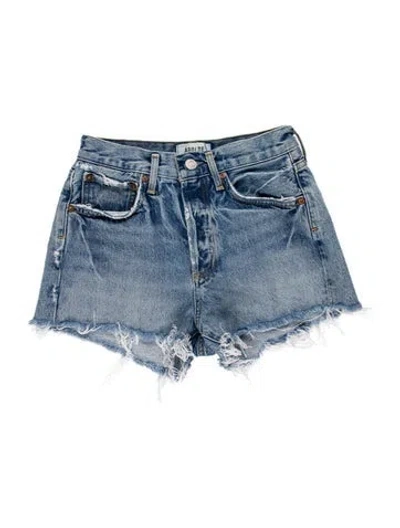 Pre-owned Agolde Mini Shorts In Blue