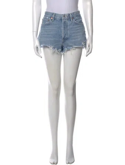 Pre-owned Agolde Mini Shorts In Blue