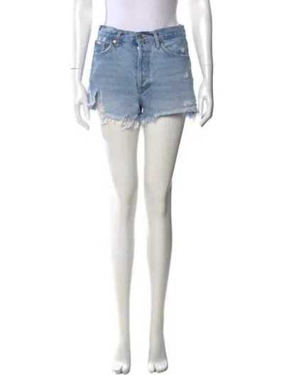Pre-owned Agolde Mini Shorts In Blue