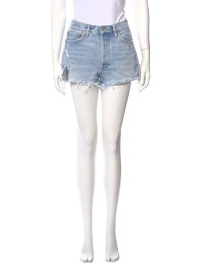 Pre-owned Agolde Mini Shorts In Blue