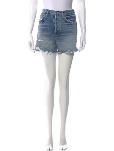 Pre-owned Agolde Mini Shorts In Blue