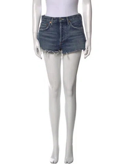 Pre-owned Agolde Mini Shorts In Blue