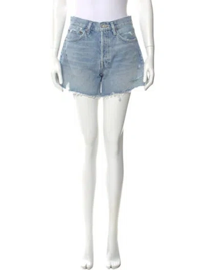 Pre-owned Agolde Mini Shorts In Blue