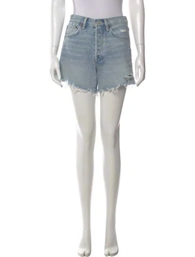 Pre-owned Agolde Mini Shorts In Blue