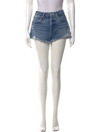 Pre-owned Agolde Mini Shorts In Blue