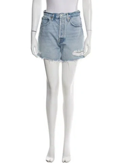 Pre-owned Agolde Mini Shorts In Blue