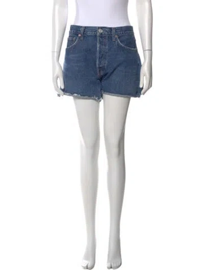 Pre-owned Agolde Mini Shorts In Blue