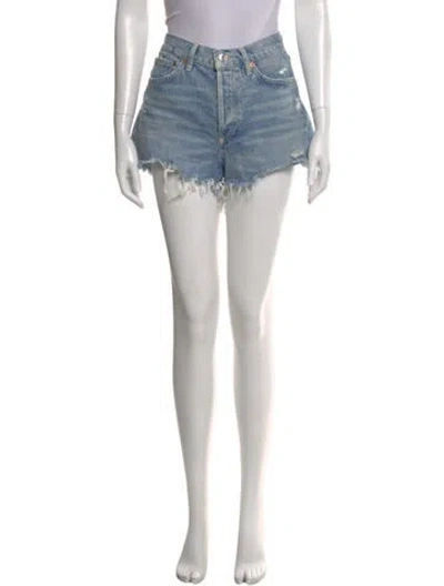 Pre-owned Agolde Mini Shorts In Blue