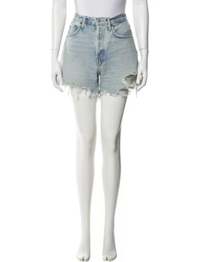 Pre-owned Agolde Mini Shorts In Blue