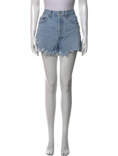 Pre-owned Agolde Mini Shorts In Blue