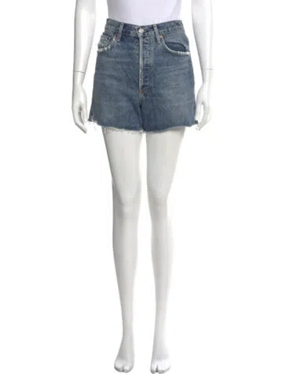 Pre-owned Agolde Mini Shorts In Blue