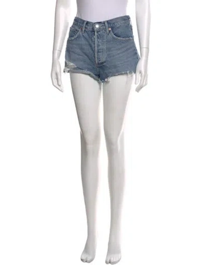 Pre-owned Agolde Mini Shorts In Blue